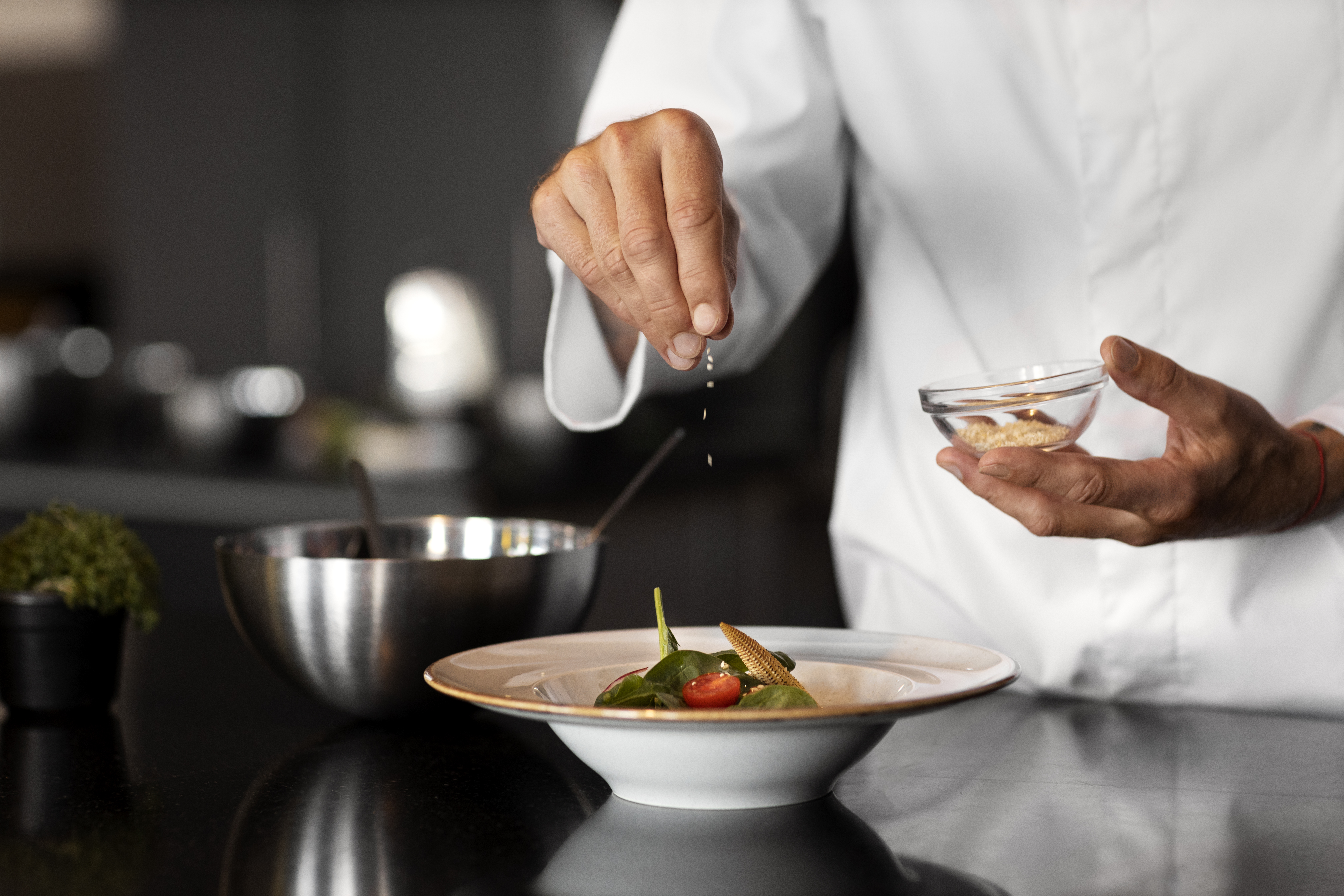 Chef preparing meal